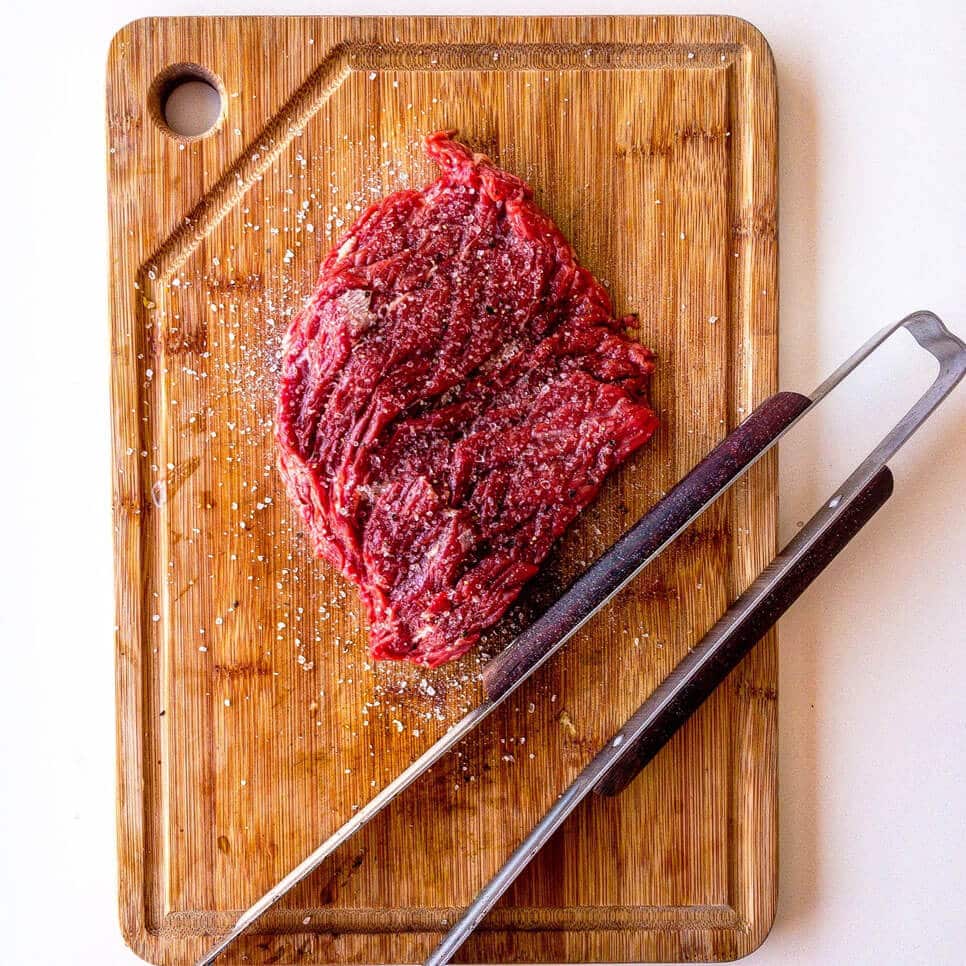 Beef Steak On Chopping Block Beef Steak On Chopping Block